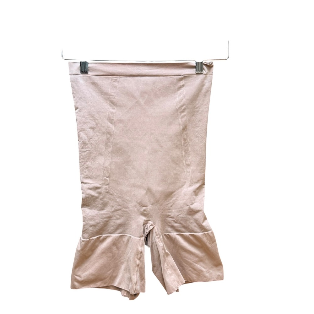 Spanx Shapewear Womens XL Beige Mid-Thigh High-Waisted Shaper Shorts Slimming